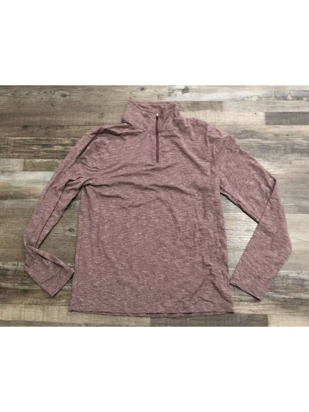 J.Crew Factory Performance 1/4 Zip Pullover Mens Medium heathered Burgundy